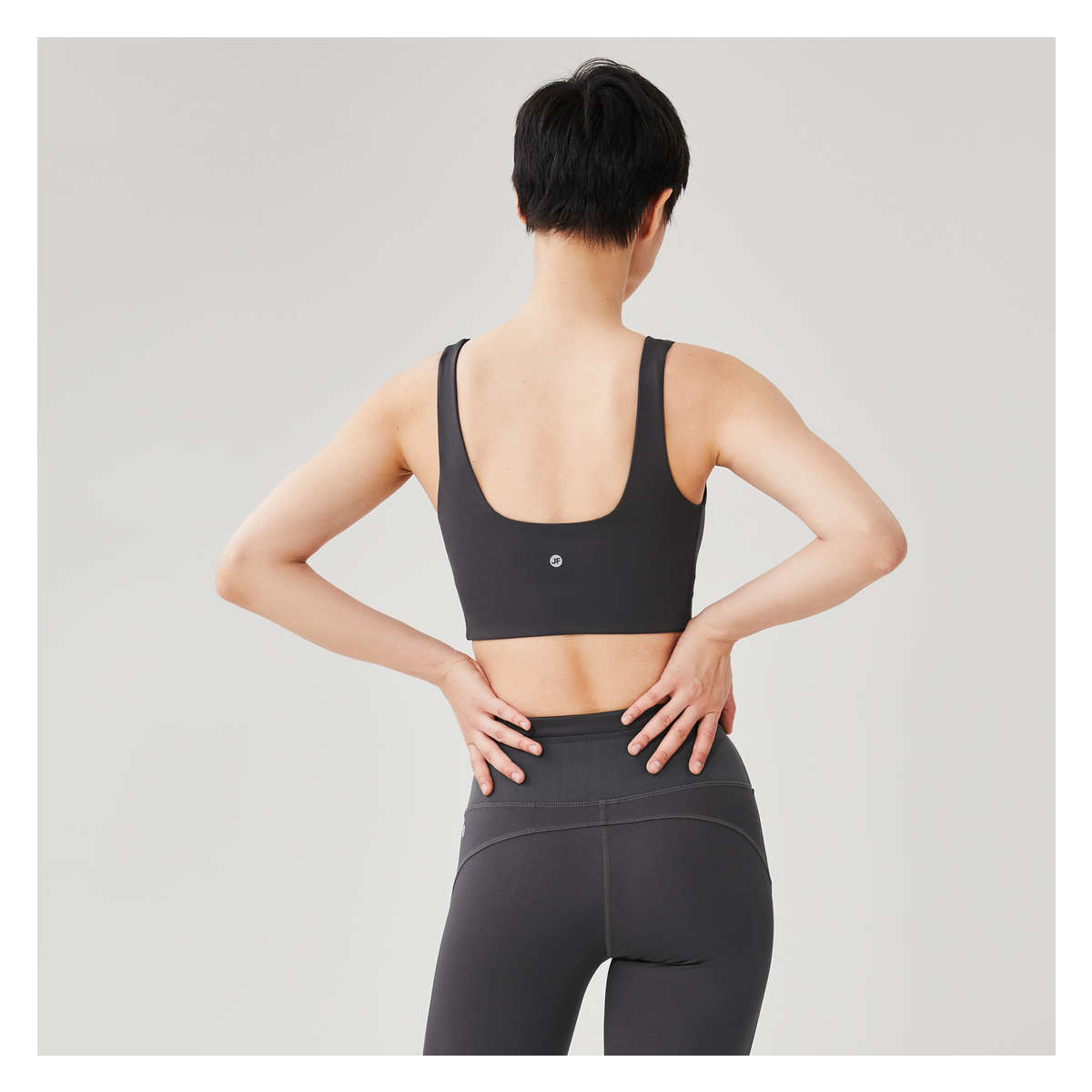 Active Sports Bra in Dark Grey from Joe Fresh